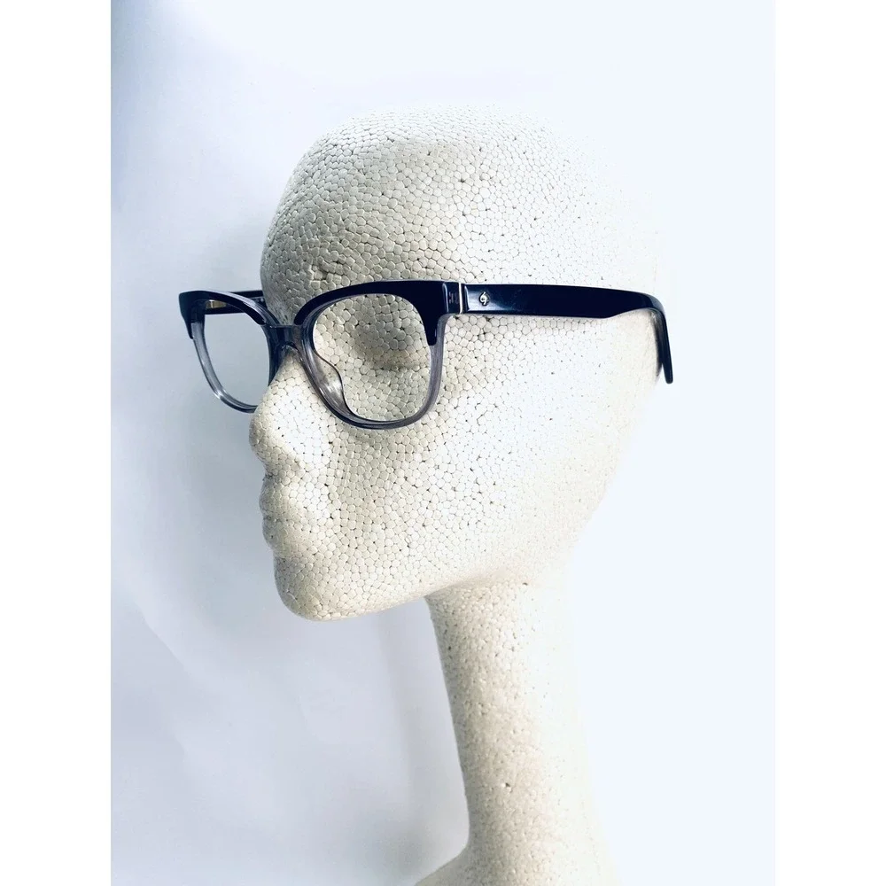 New Kate Spade Black Gray Clear Cat Eye Eyeglasses Carolanne 08A 51 17 140